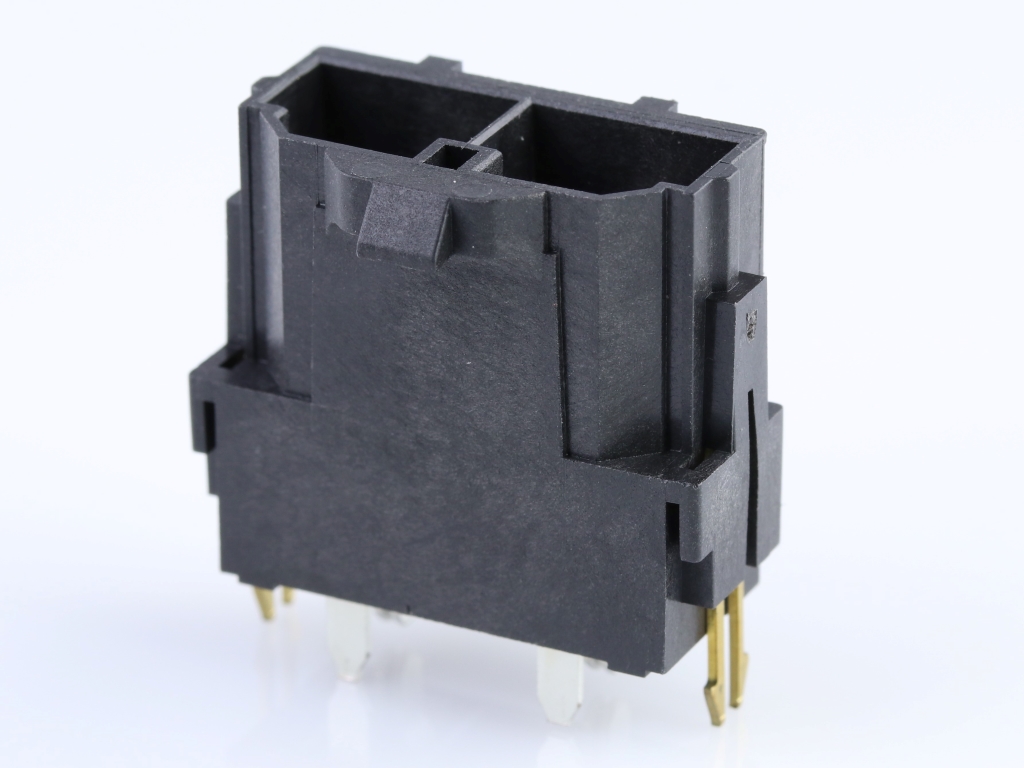 42819-2223 Mini-Fit Sr. Header, Single Row, Vertical, 2.36mm PCB Thickness, 0.76µm Gold (Au) Selective Plating, 2 Circuits