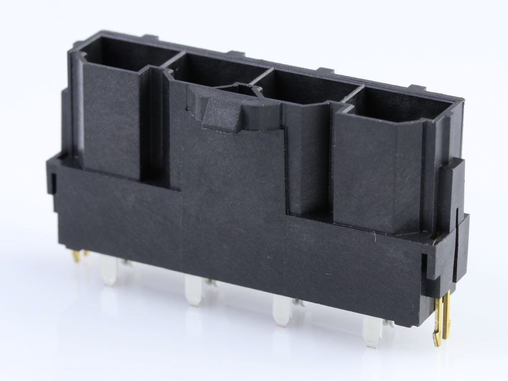 42819-4213 Mini-Fit Sr. Header, Single Row, Vertical, 1.57mm PCB Thickness, 0.76µm Gold (Au) Selective Plating, 4 Circuits