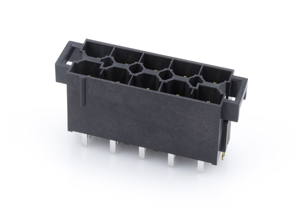 43915-1208 Mini-Fit Sr. Header, Dual Row, Vertical, 5.10mm Tail Length, 2.36mm PCB Thickness, 0.76µm Gold (Au) Selective Plating, 10 Circuits