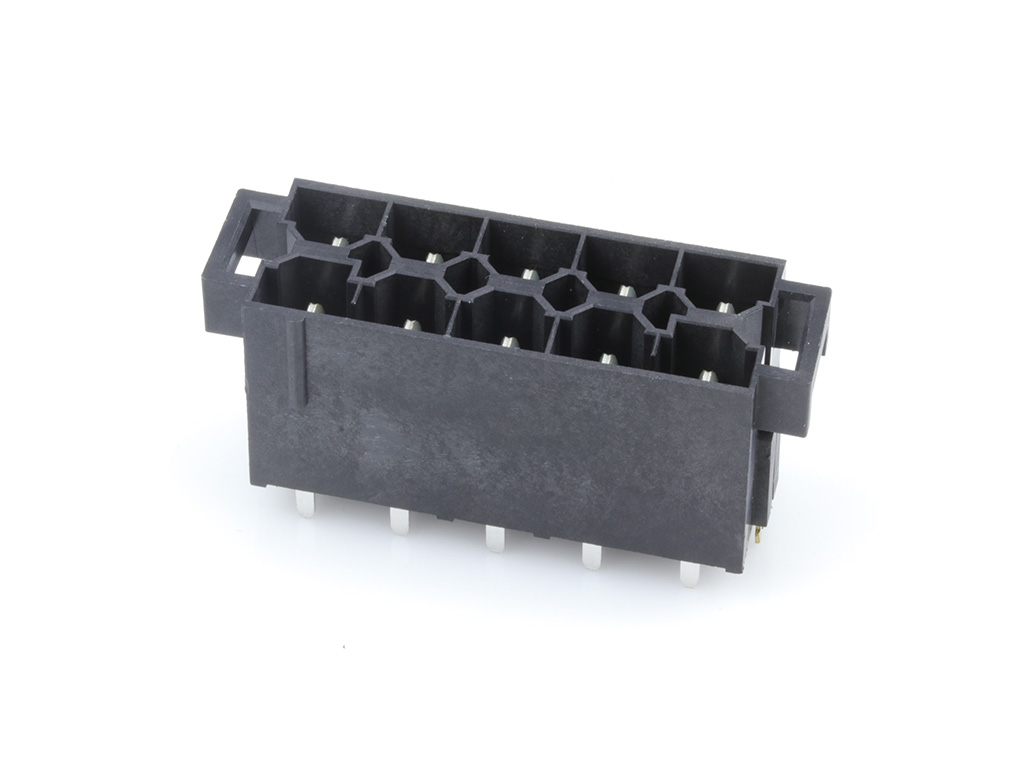 43915-1403 Mini-Fit Sr. Header, Dual Row, Vertical, 1.57mm PCB Thickness, Silver (Ag) Plating, 10 Circuits
