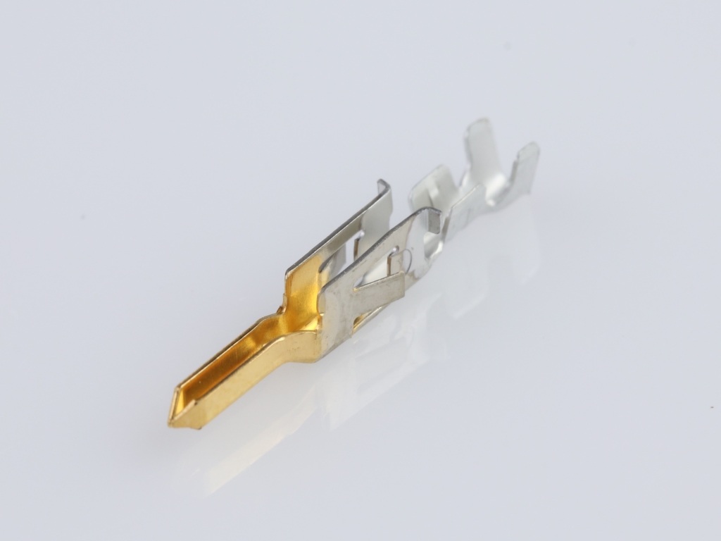 39-00-0076 Mini-Fit Male Crimp Terminal, Brass, Gold (Au) Contact Plating, Lead-free, 18-24 AWG, Bag