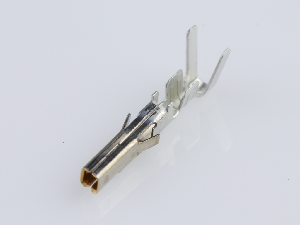 39-00-0435 Mini-Fit Female Crimp Terminal, Selective Gold (Au) and Selective Tin (Sn) over Nickel (Ni), 22-28 AWG, Bag