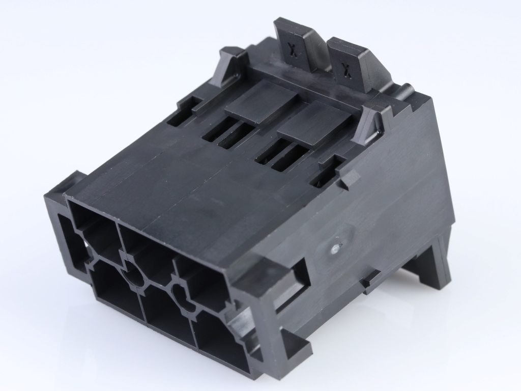 43938-2101 Mini-Fit Sr. Plug Housing, Dual Row, Panel Mount, 6 Circuits