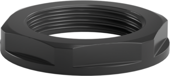 PA6 M75 RAL 9005 Moer met flens