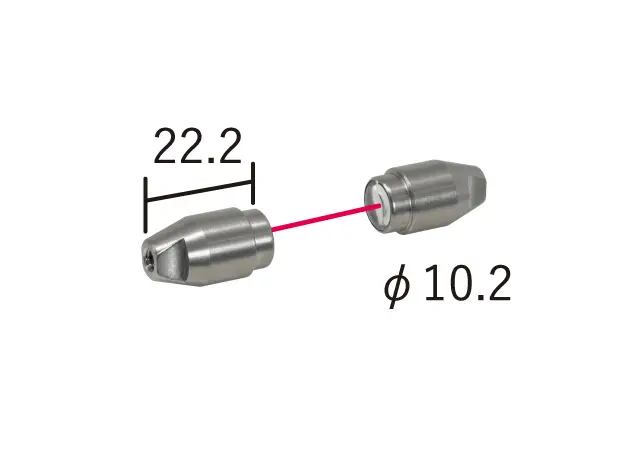 NF-TA04 Ultra long-range lens M2.6 voor lichtgeleider (set van 2)
