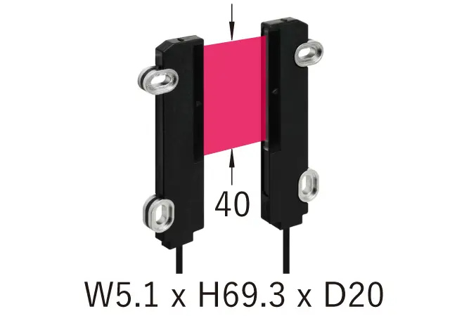 NF-TS40 Through beam lichtgeleider