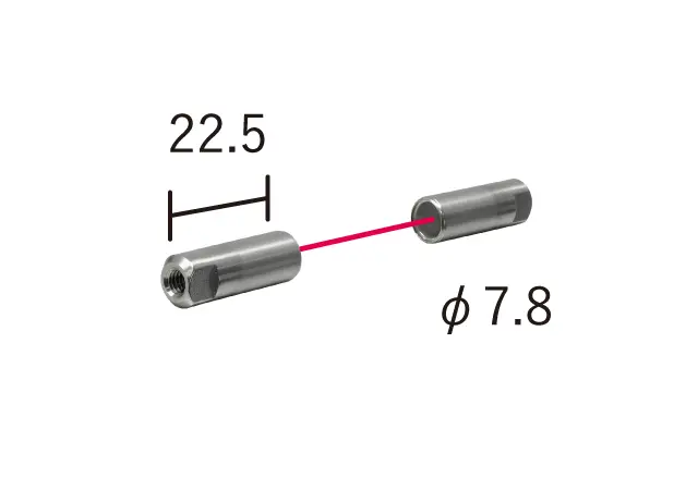 NF-TA34 Ultra long-range lens M4 voor lichtgeleider (set van 2)