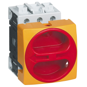 172201 Lastschakelaar 50A 690V 3P afsluitbaar Rood/Geel