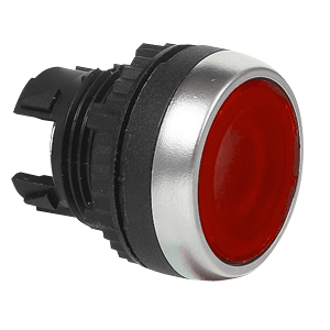 L21AH10 Drukknop Rood, Spring return, Flush, 22-serie