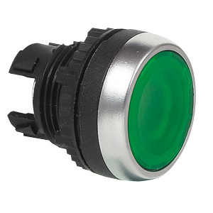 L21AH20 Drukknop Groen, Spring return, Flush, 22-serie