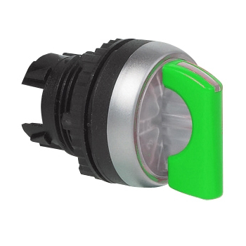 L21KJ20 Selectieschakelaar Groen, Toggle, 45° , 22-serie