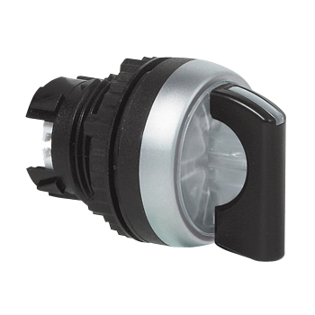 L21KL30 Selectieschakelaar Zwart, Toggle, Symmetrisch, 90°, 22-serie