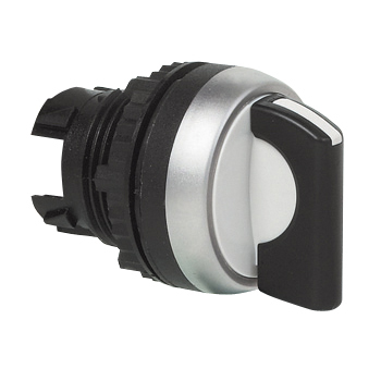 L21MA03 Selectieschakelaar Zwart, Toggle, 45°, 22-serie