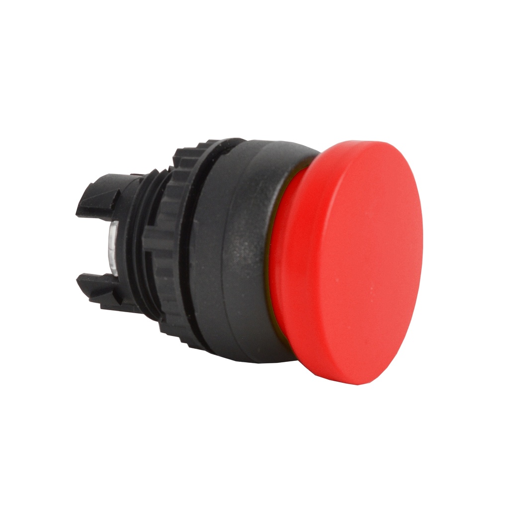 L22AC01 Paddestoelknop Rood, Spring return, 22-serie