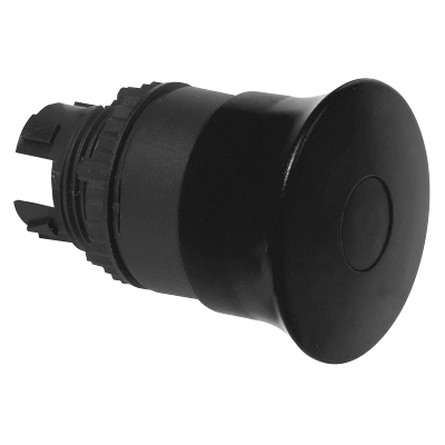 L22DD03 Drukknop Zwart, Pull-to-reset, 22-serie