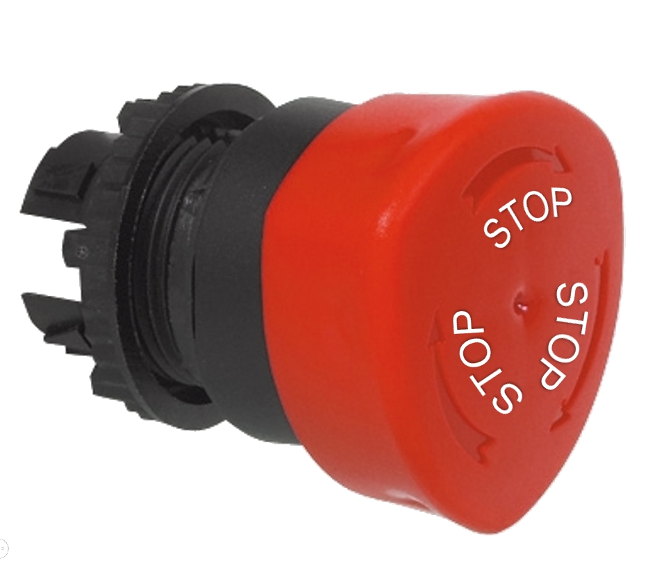 L22ED01B Noodstop Rood, Turn-to-reset, 'Stop', 22-serie