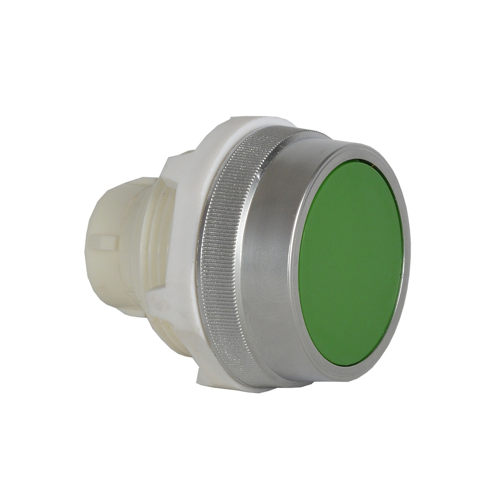T16AA02 Drukknop Groen, Spring return, Flush, 30-serie