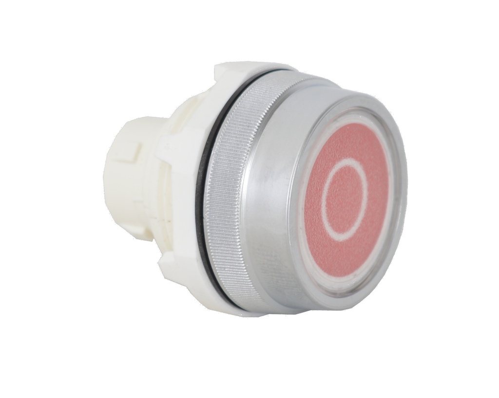 T16AA81 Drukknop Rood, Spring return, 'O', Flush, 30-serie