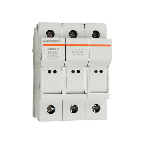 CUSCC3 600V 30A 3P Zekeringhouder voor CC-zekeringen, 10 x 38 mm UL/CSA