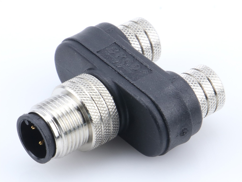 0808 04EMF 00000 Y-splitter M8 3P naar M12 4P