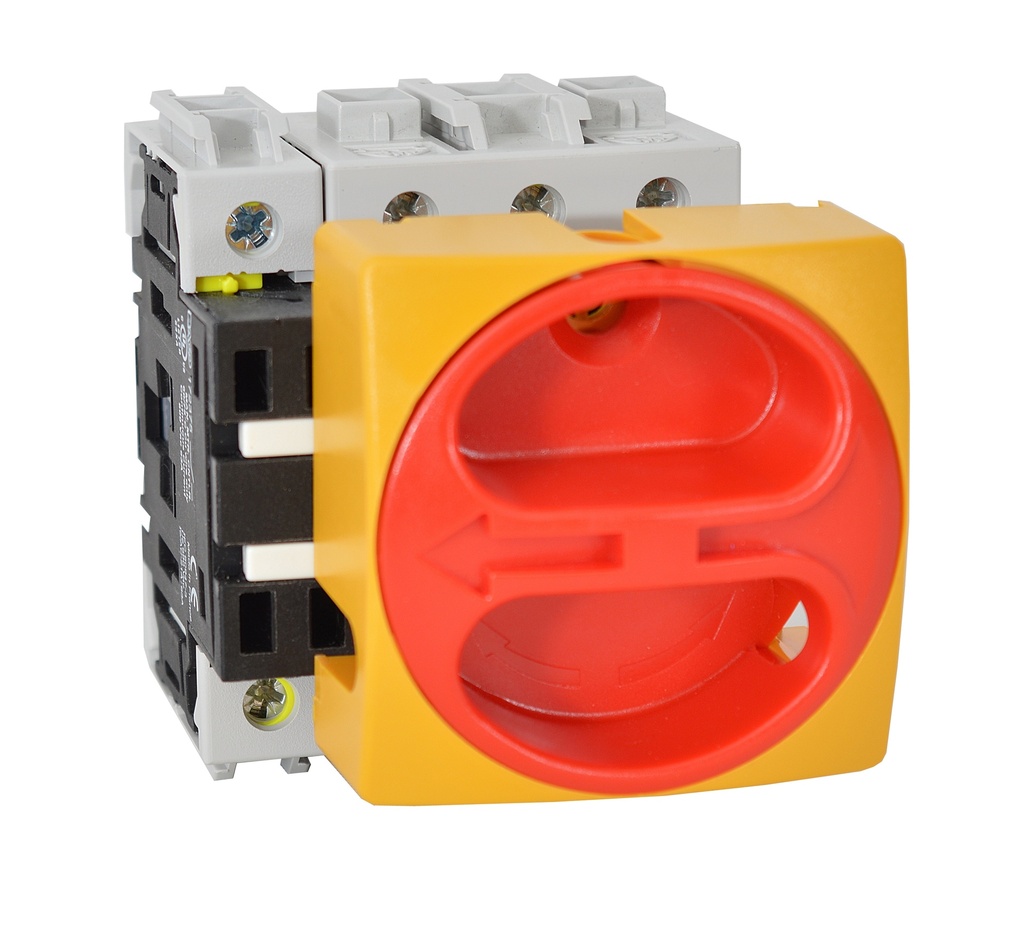 172321 Lastschakelaar 63A 690V 4P afsluitbaar Rood/Geel