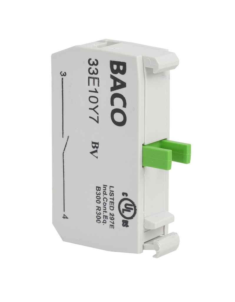 33E10Y7 NO switch, Schroefconnecties, Vergulde Contacten