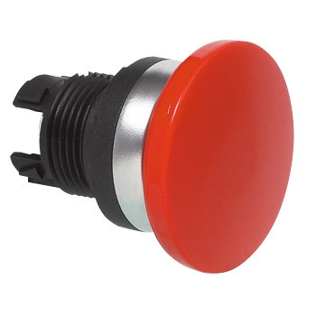L21AD01 Paddestoelknop Rood, Spring return, 22-serie