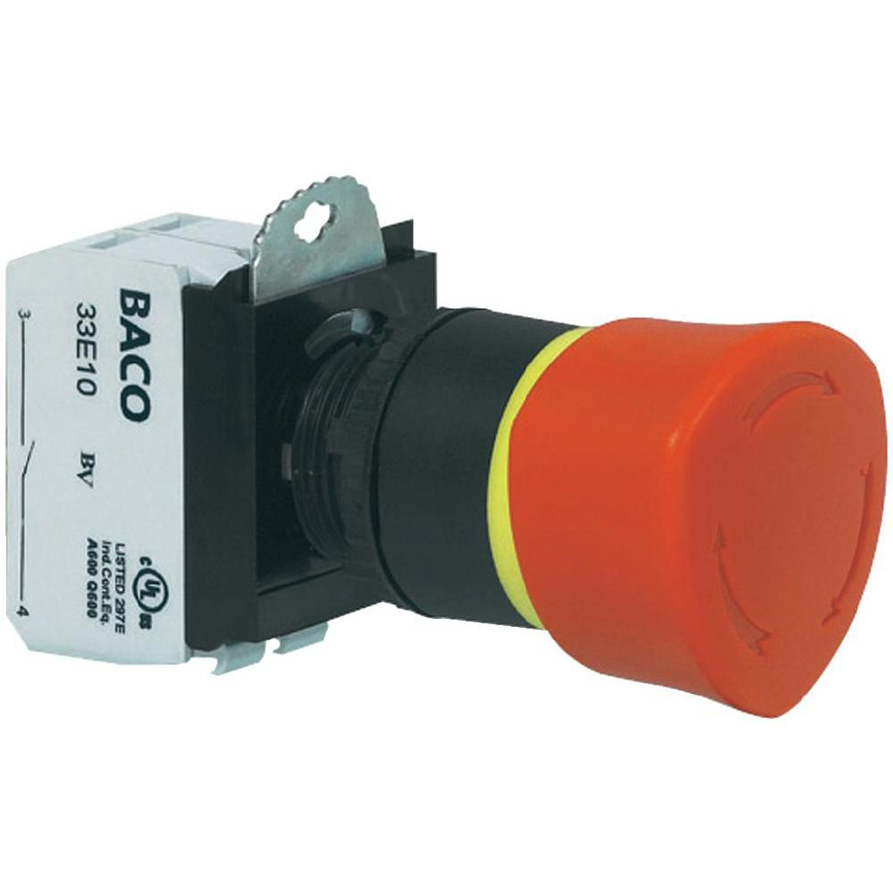 L22ER01D Noodstop, Turn-to-reset, met NC+NO contact, 22-serie