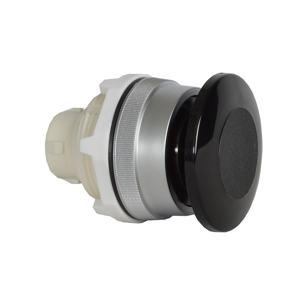 T16ED03 Paddestoelknop Zwart, Turn-to-reset, 30-serie