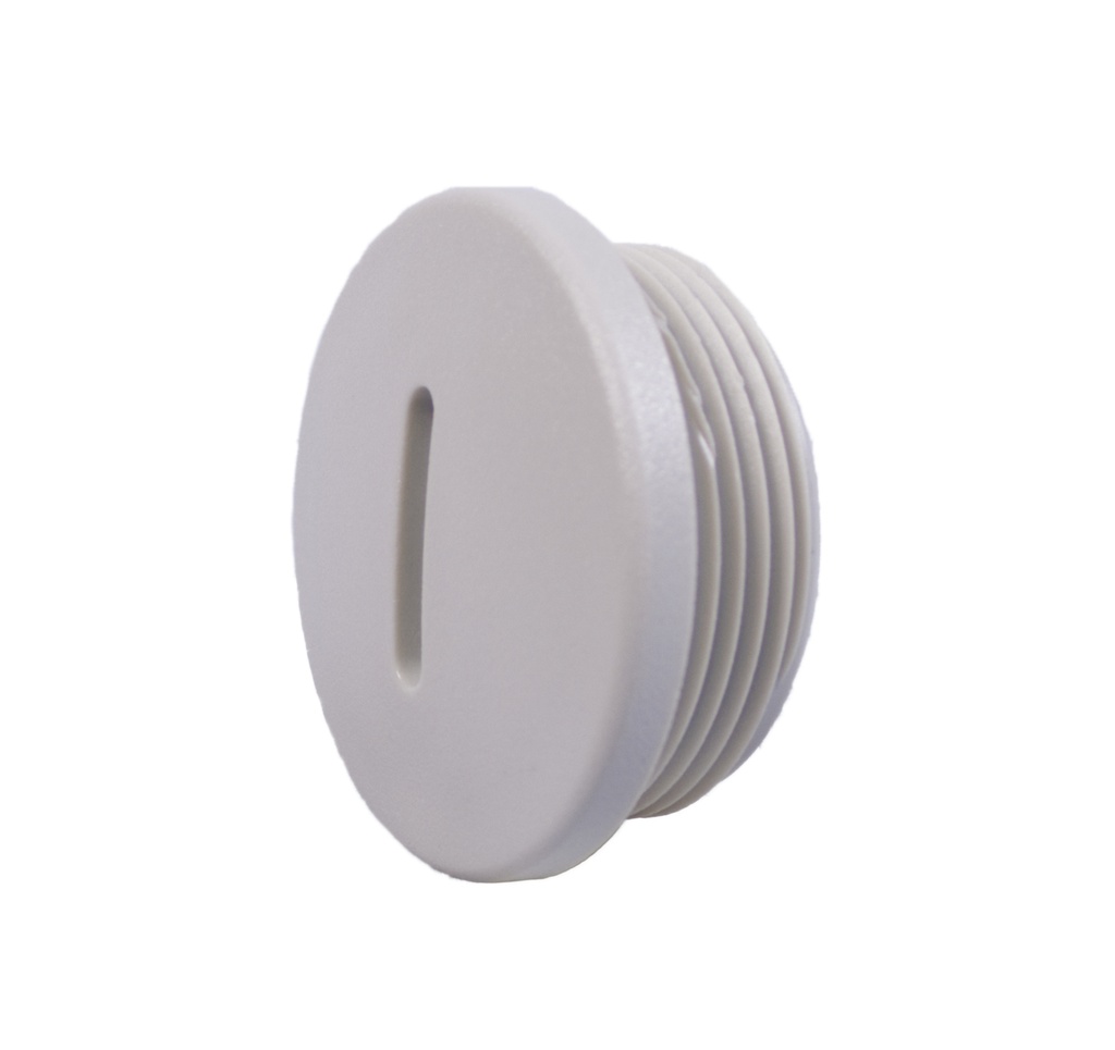 PA6 M20 RAL 7035 Blindstop met sleuf