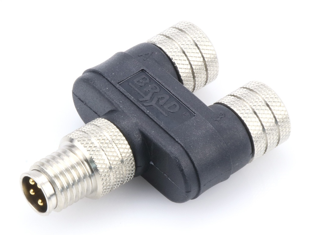 0808 04LMF 00000 Y-splitter M8 3P naar M8 4P
