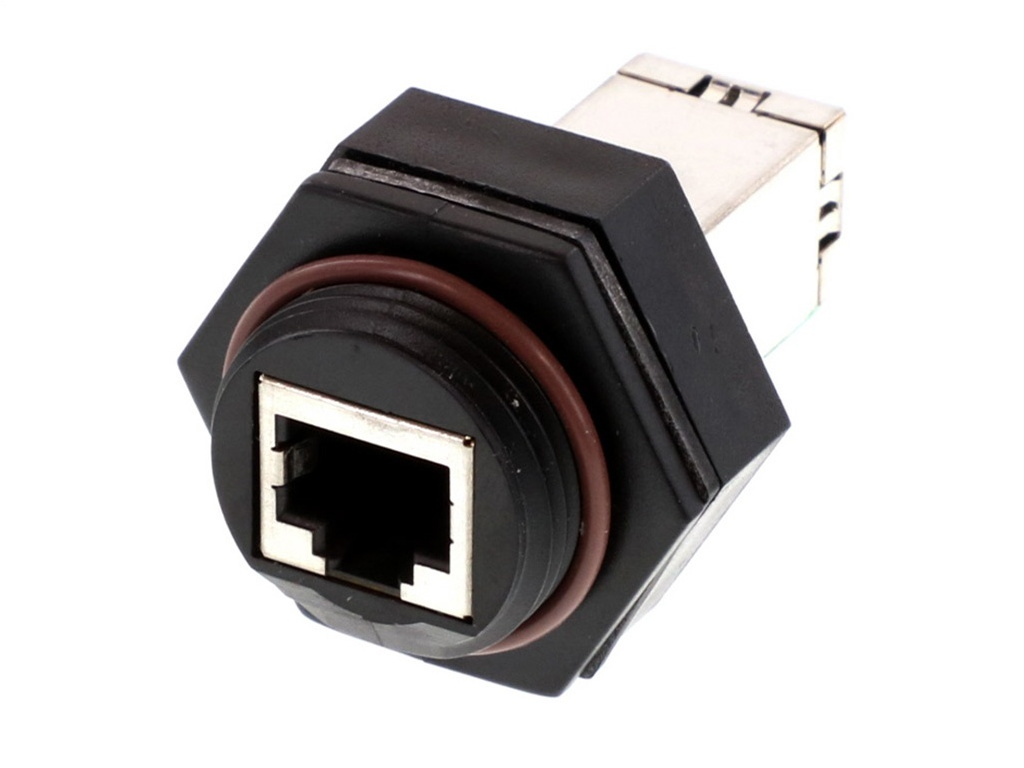 Brad RJ-Lnxx Ethernet Pass-Through RJ-45 Female Receptacle Shielded
