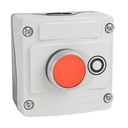 LBX10610 Drukknop in behuizing, rood, spring-return, NO