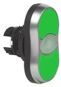 L61QH22V 2 drukknoppen Groen, Spring return, Flush, 22-serie