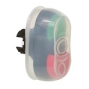 L62QN21 2 drukknoppen Groen, afgeschermd, Spring return, 'I / O', Flush, 22-serie