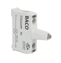 33SAWM Wit LED blok voor control stations, 130 Vac