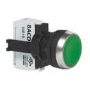 L21AA02A Drukknop Groen, Spring return, Flush, met NO contact, 22-serie