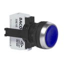 L21AA06A Drukknop Blauw, Spring return, Flush, met NO contact, 22-serie