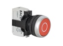 L21AA81B Drukknop Rood, Spring return, 'O', Flush, met NC contact, 22-serie