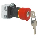 L22GR01B Noodstop, Met sleutel, met NC+NO contact, 22-serie
