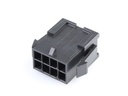 43020-0800 Micro-Fit 3.0 Plug Housing, Dual Row, 8 Circuits, Panel Mount Ears, Low-Halogen