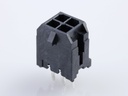 43045-0412 Micro-Fit 3.0 Vertical Header, Dual Row, 4 Circuits, with PCB Polarizing Peg, Tin