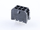 43045-0612 Micro-Fit 3.0 Vertical Header, Dual Row, 6 Circuits, with PCB Polarizing Peg, Tin