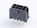 43045-0824 Micro-Fit 3.0 Vertical Header, Dual Row, 8 Circuits, with PCB Press-fit Metal Retention Clip, Tin