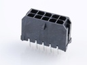 43045-1012 Micro-Fit 3.0 Vertical Header, Dual Row, 10 Circuits, with  PCB Polarizing Peg, Tin