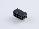 43045-1022 Micro-Fit 3.0 Right-Angle Header, Dual Row, 10 Circuits, with PCB Press-fit Metal Retention Clip, Gold