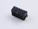 43045-1422 Micro-Fit 3.0 Right-Angle Header, Dual Row, 14 Circuits, with PCB Press-fit Metal Retention Clip, Gold