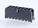 43045-1426 Micro-Fit 3.0 Vertical Header, Dual Row, 14 Circuits, with  PCB Press-fit Metal Retention Clip, Gold