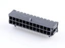 43045-2400 Micro-Fit 3.0 Right-Angle Header, Dual Row, 24 Circuits, with Snap-in Plastic Peg PCB Lock, Tin