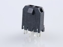 43650-0219 Micro-Fit 3.0 Vertical Header, Single Row, 2 Circuits, with PCB Press-fit Metal Retention Clip, Gold